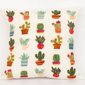Cojin Cactus Crewel