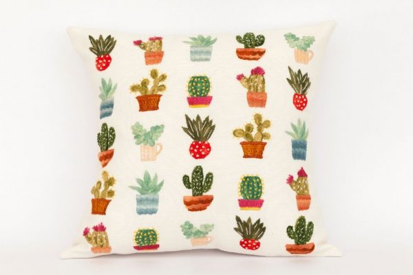 Cojin Cactus Crewel